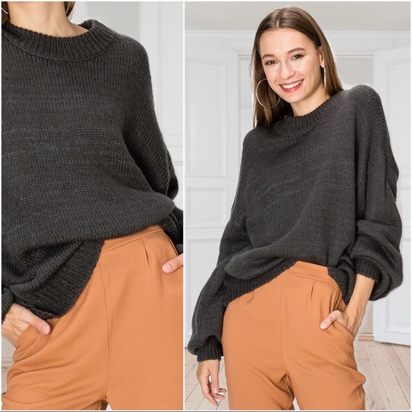 Infinity Raine Sweaters - ✨LAST ONE✨Charcoal Cozy Knit Sweater